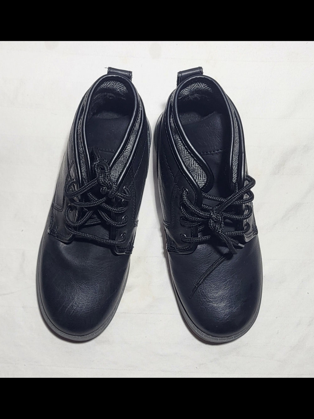 Kids Eddie Bauer Black Dress Boots With Gray Trim